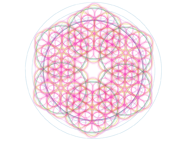 Sacred Mandala p5.js generative design Seed of life 